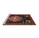 Sideview of Machine Washable Traditional Sienna Brown Rug, wshtr1110