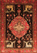 Animal Orange Traditional Rug, tr1110org