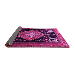 Sideview of Animal Pink Traditional Rug, tr1110pnk