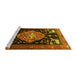 Sideview of Machine Washable Animal Yellow Traditional Rug, wshtr1110yw