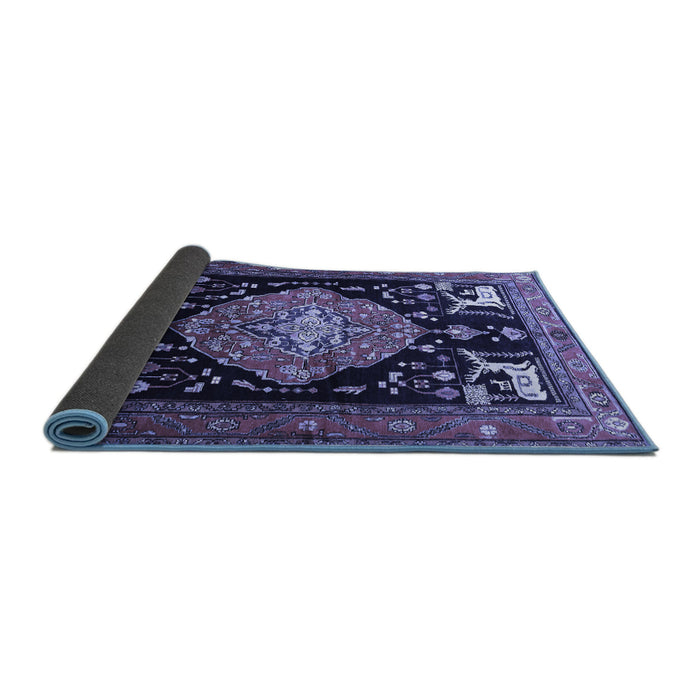 Sideview of Animal Blue Traditional Rug, tr1110blu