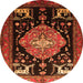 Square Animal Orange Traditional Rug, tr1110org