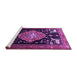 Sideview of Machine Washable Animal Purple Traditional Area Rugs, wshtr1110pur