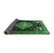 Sideview of Animal Emerald Green Traditional Rug, tr1110emgrn