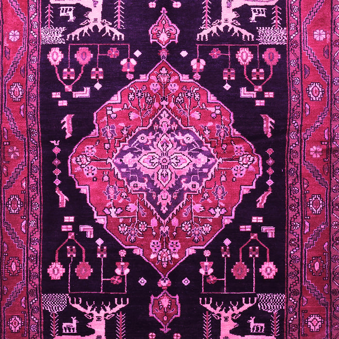 Machine Washable Animal Pink Traditional Rug, wshtr1110pnk