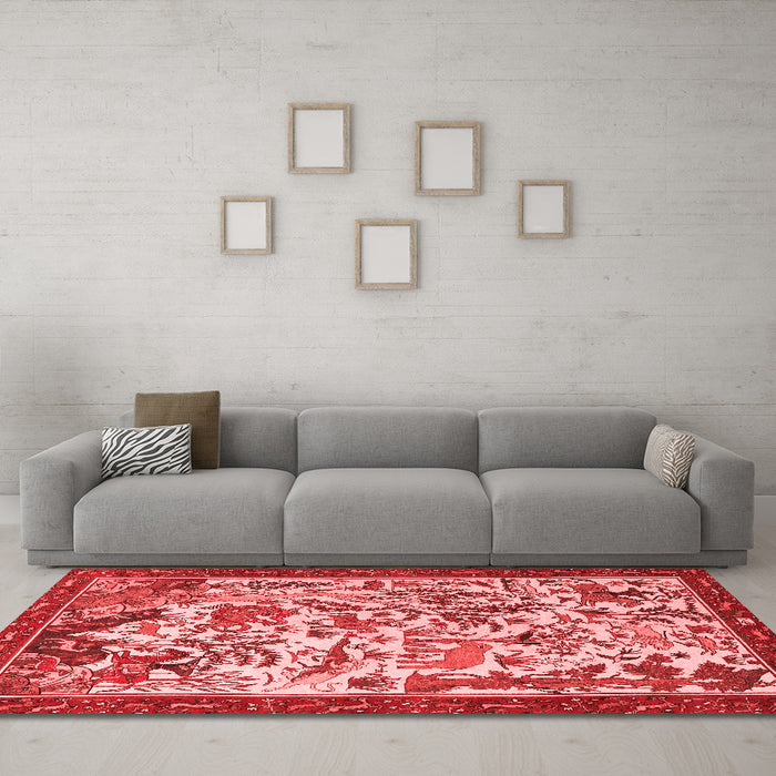 Traditional Red Washable Rugs