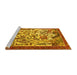 Sideview of Machine Washable Animal Yellow Traditional Rug, wshtr1111yw