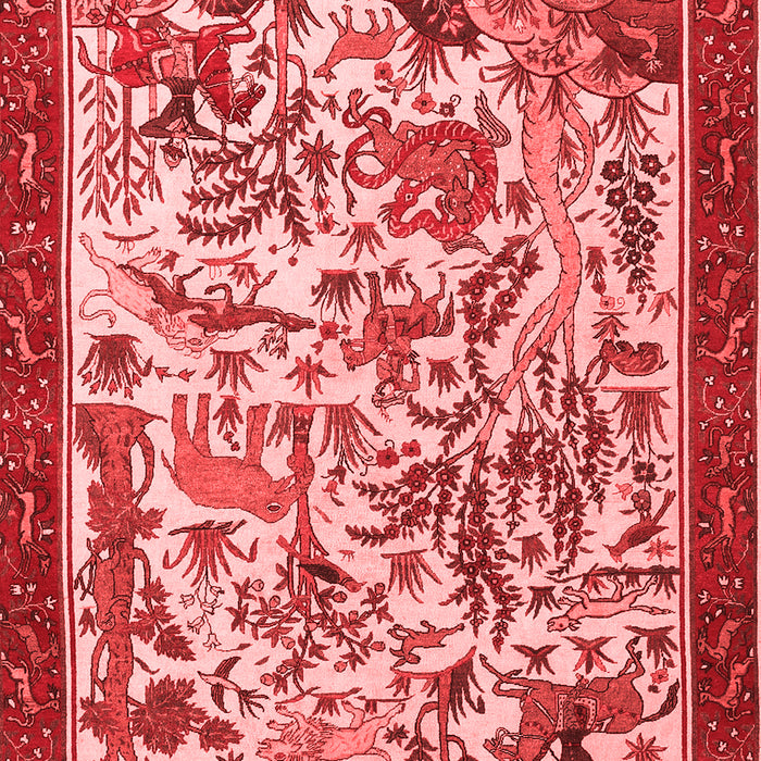 Animal Red Traditional Area Rugs