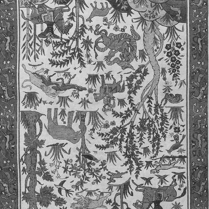 Animal Gray Traditional Rug, tr1111gry