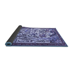 Sideview of Animal Blue Traditional Rug, tr1111blu