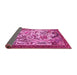 Sideview of Animal Pink Traditional Rug, tr1111pnk