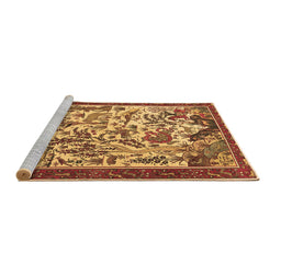 Sideview of Machine Washable Animal Brown Traditional Rug, wshtr1111brn