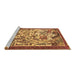 Sideview of Machine Washable Animal Brown Traditional Rug, wshtr1111brn