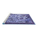 Sideview of Machine Washable Animal Blue Traditional Rug, wshtr1111blu