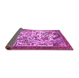 Sideview of Animal Purple Traditional Rug, tr1111pur