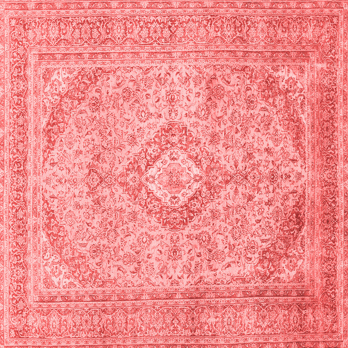 Machine Washable Medallion Red Traditional Rug, wshtr1112red