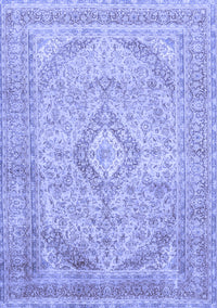 Medallion Blue Traditional Rug, tr1112blu