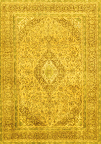 Medallion Yellow Traditional Rug, tr1112yw