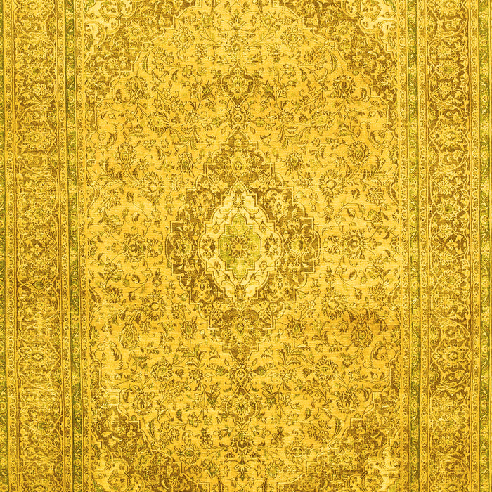 Medallion Yellow Traditional Rug, tr1112yw