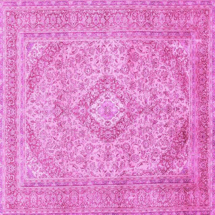 Square Medallion Pink Traditional Rug, tr1112pnk