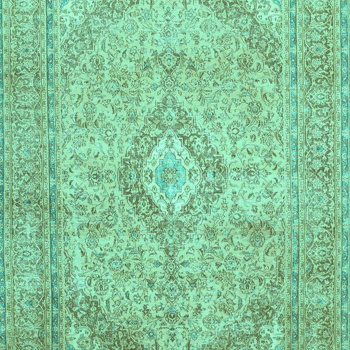 Medallion Turquoise Traditional Rug, tr1112turq