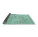 Sideview of Medallion Light Blue Traditional Rug, tr1112lblu