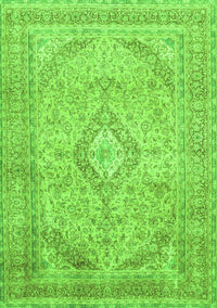 Medallion Green Traditional Rug, tr1112grn