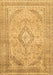 Medallion Brown Traditional Rug, tr1112brn