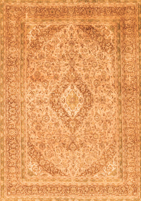 Medallion Orange Traditional Rug, tr1112org