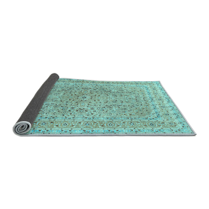 Sideview of Persian Light Blue Traditional Rug, tr1113lblu