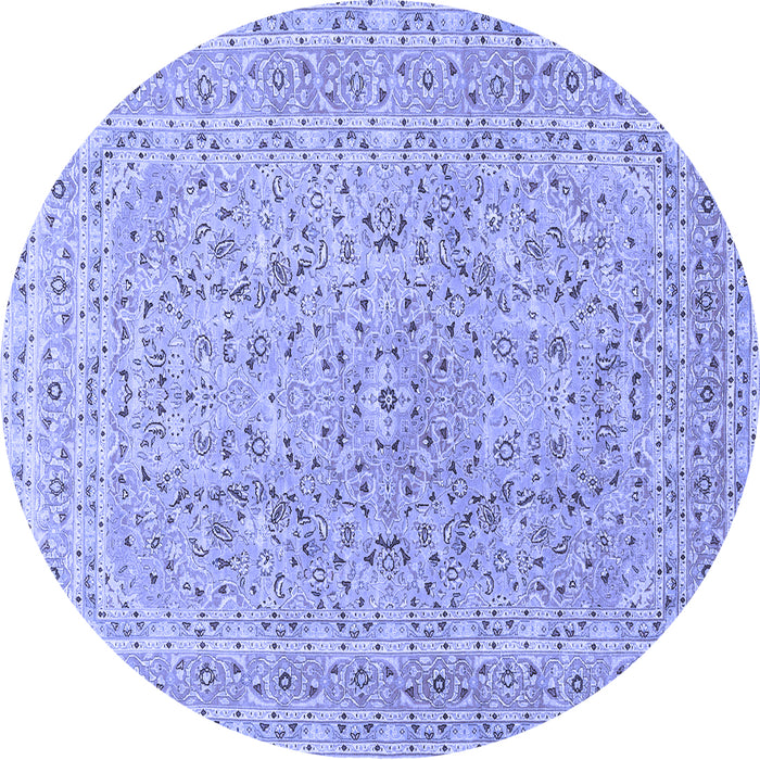 Round Persian Blue Traditional Rug, tr1113blu