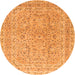 Square Persian Orange Traditional Rug, tr1113org