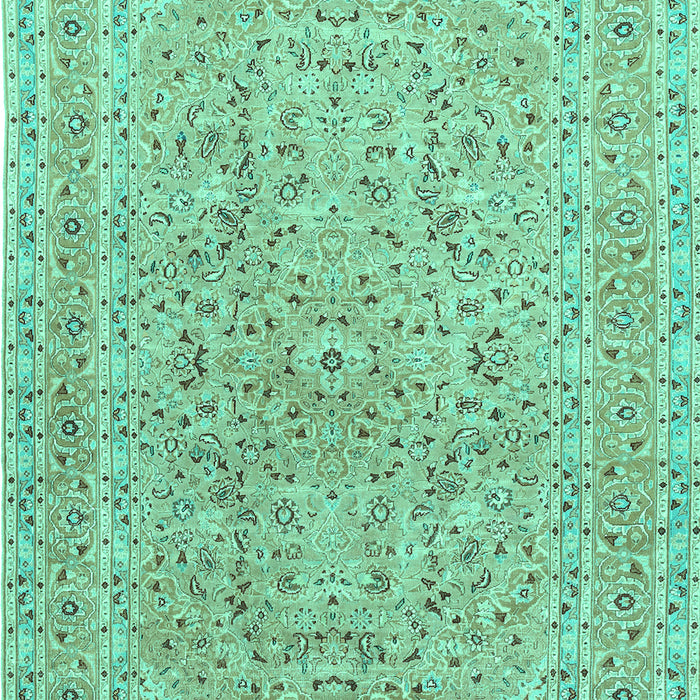 Machine Washable Persian Turquoise Traditional Area Rugs, wshtr1113turq