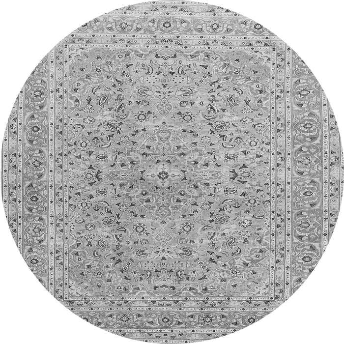 Machine Washable Persian Gray Traditional Rug, wshtr1113gry