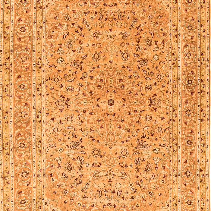 Serging Thickness of Machine Washable Persian Orange Traditional Area Rugs, wshtr1113org