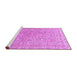 Sideview of Machine Washable Persian Purple Traditional Area Rugs, wshtr1113pur