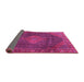 Sideview of Persian Pink Traditional Rug, tr1114pnk