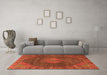 Machine Washable Persian Orange Traditional Area Rugs in a Living Room, wshtr1114org