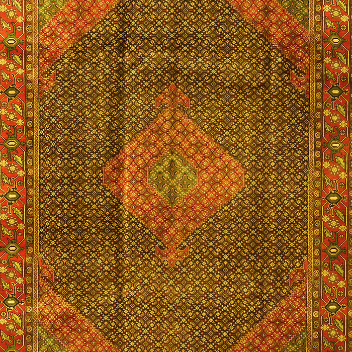 Machine Washable Persian Yellow Traditional Rug, wshtr1114yw