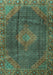 Machine Washable Persian Turquoise Traditional Area Rugs, wshtr1114turq