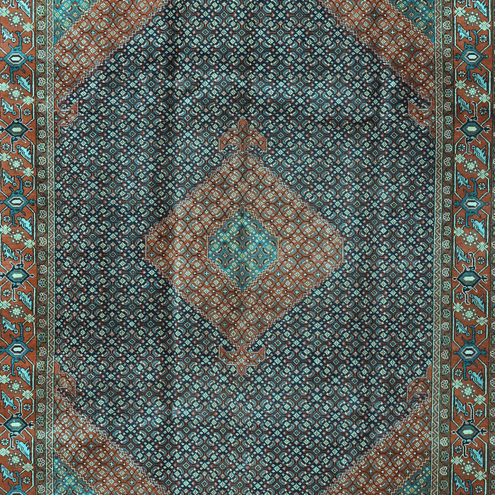 Machine Washable Persian Light Blue Traditional Rug, wshtr1114lblu