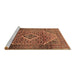 Sideview of Machine Washable Persian Brown Traditional Rug, wshtr1115brn