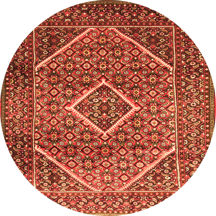 Square Persian Orange Traditional Rug, tr1115org