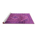 Sideview of Machine Washable Persian Purple Traditional Area Rugs, wshtr1115pur