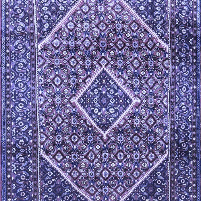 Machine Washable Persian Blue Traditional Rug, wshtr1115blu