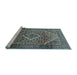 Sideview of Machine Washable Persian Light Blue Traditional Rug, wshtr1115lblu