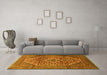 Machine Washable Persian Yellow Traditional Rug in a Living Room, wshtr1115yw