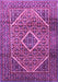 Machine Washable Persian Purple Traditional Area Rugs, wshtr1115pur