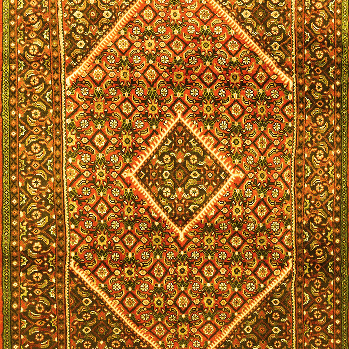Machine Washable Persian Yellow Traditional Rug, wshtr1115yw