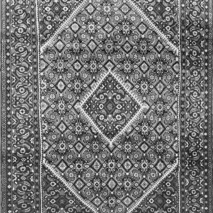 Serging Thickness of Machine Washable Persian Gray Traditional Rug, wshtr1115gry